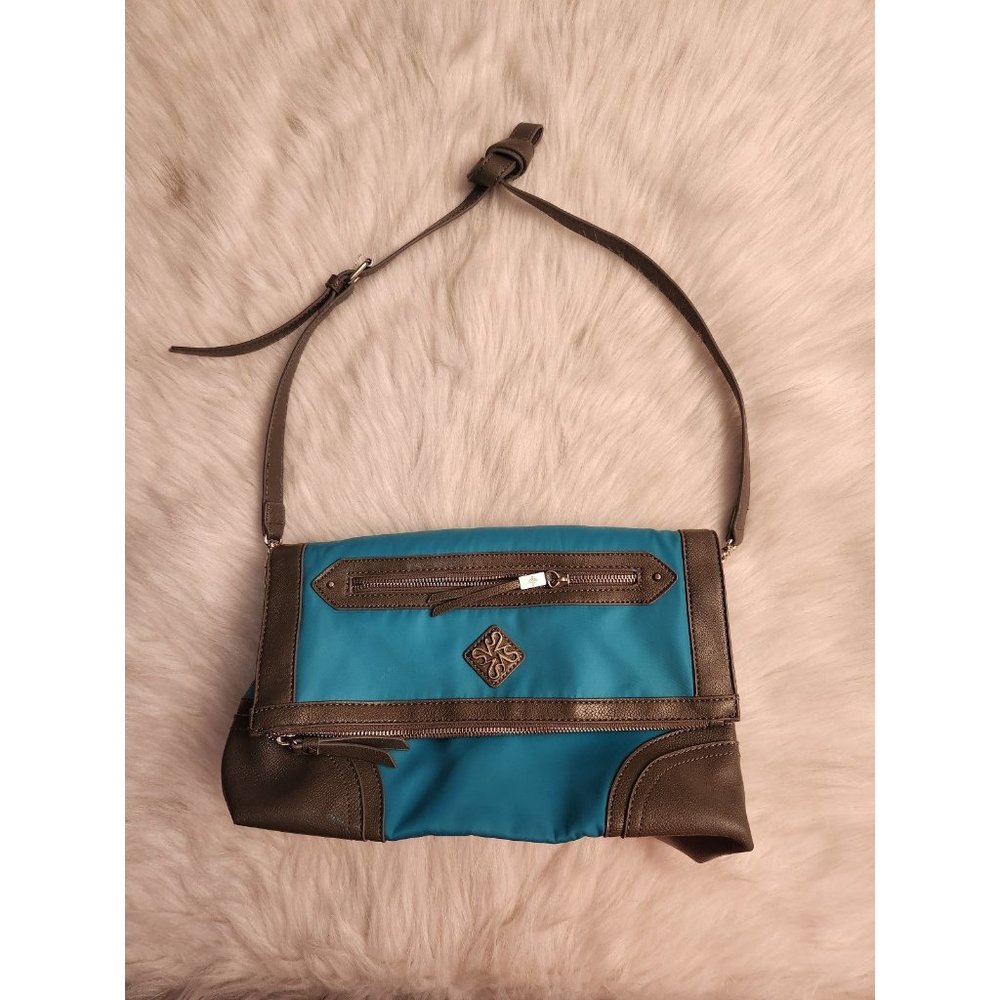 Simply Vera Vera Wang Turquoise & Grey Purse